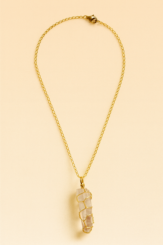 Golden Aura Quartz Necklace