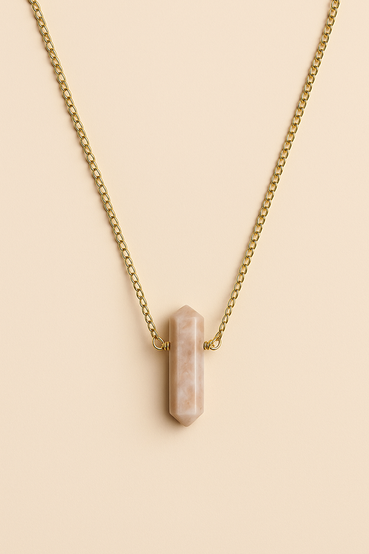 Golden Harmony Stone Necklace