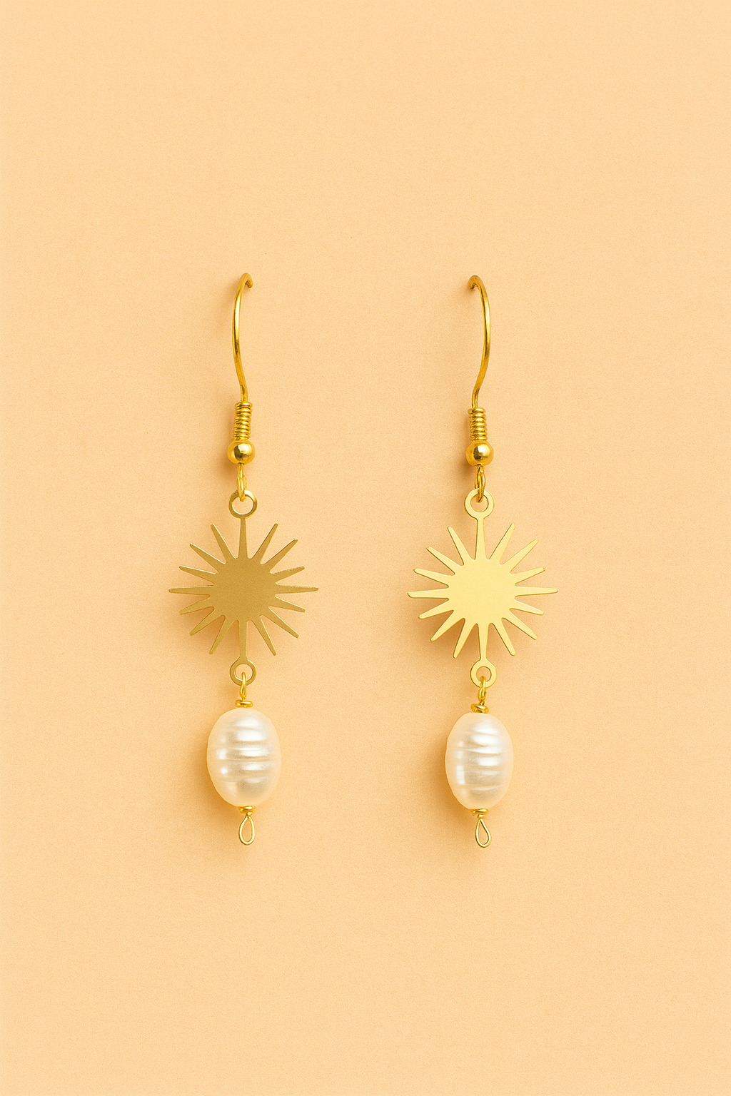 Sunlit Pearl Drop Earrings
