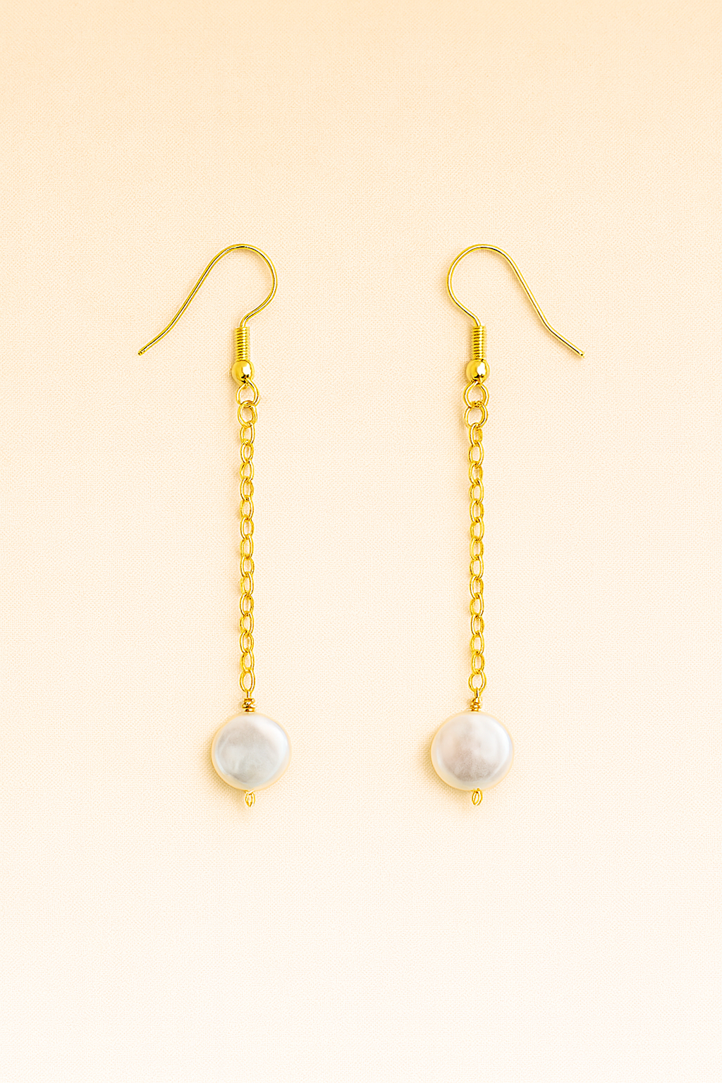 Pearl Drop Chain Earrings
