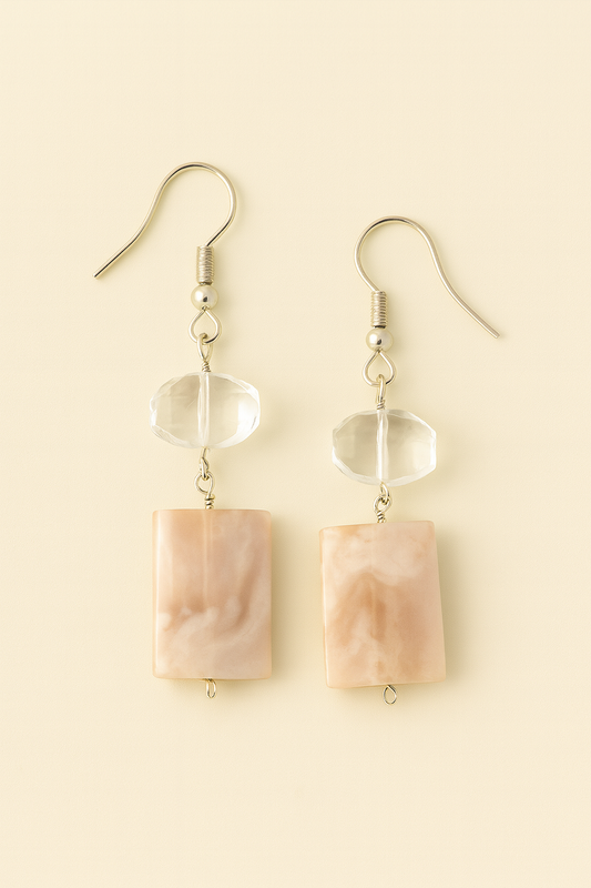 Crystal & Marble Harmony Earrings