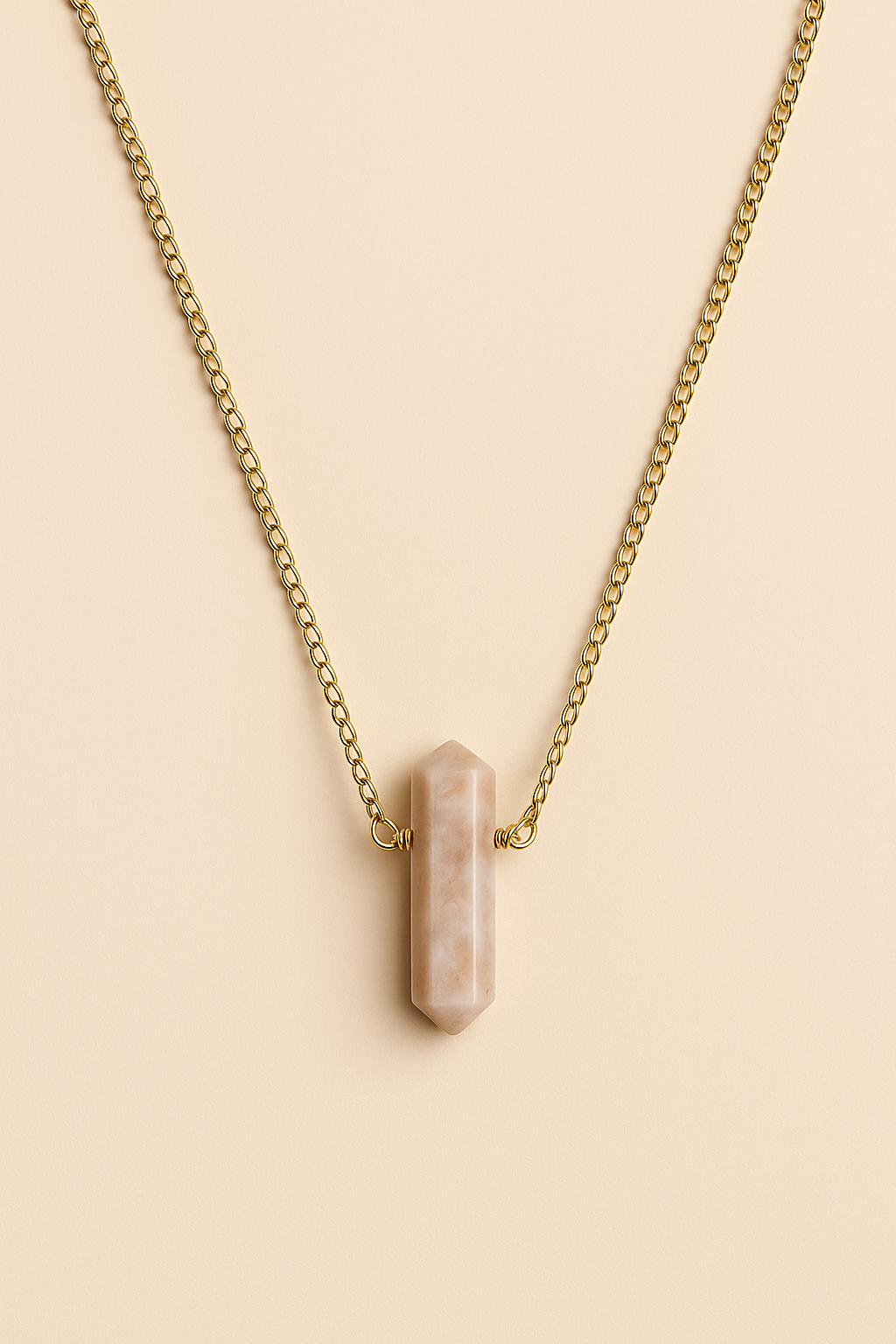 Golden Harmony Stone Necklace