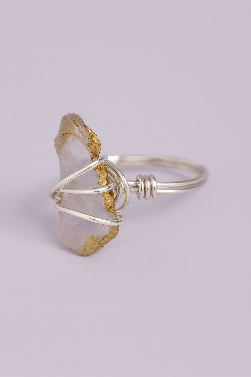 Whisper of Lavender — Raw Quartz Ring