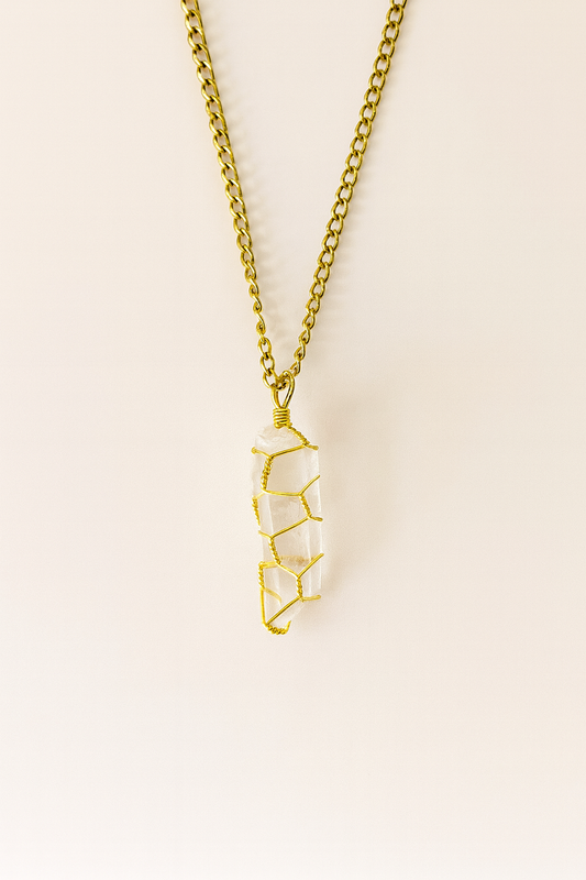 Clear Quartz Pendant — Handmade With Intention