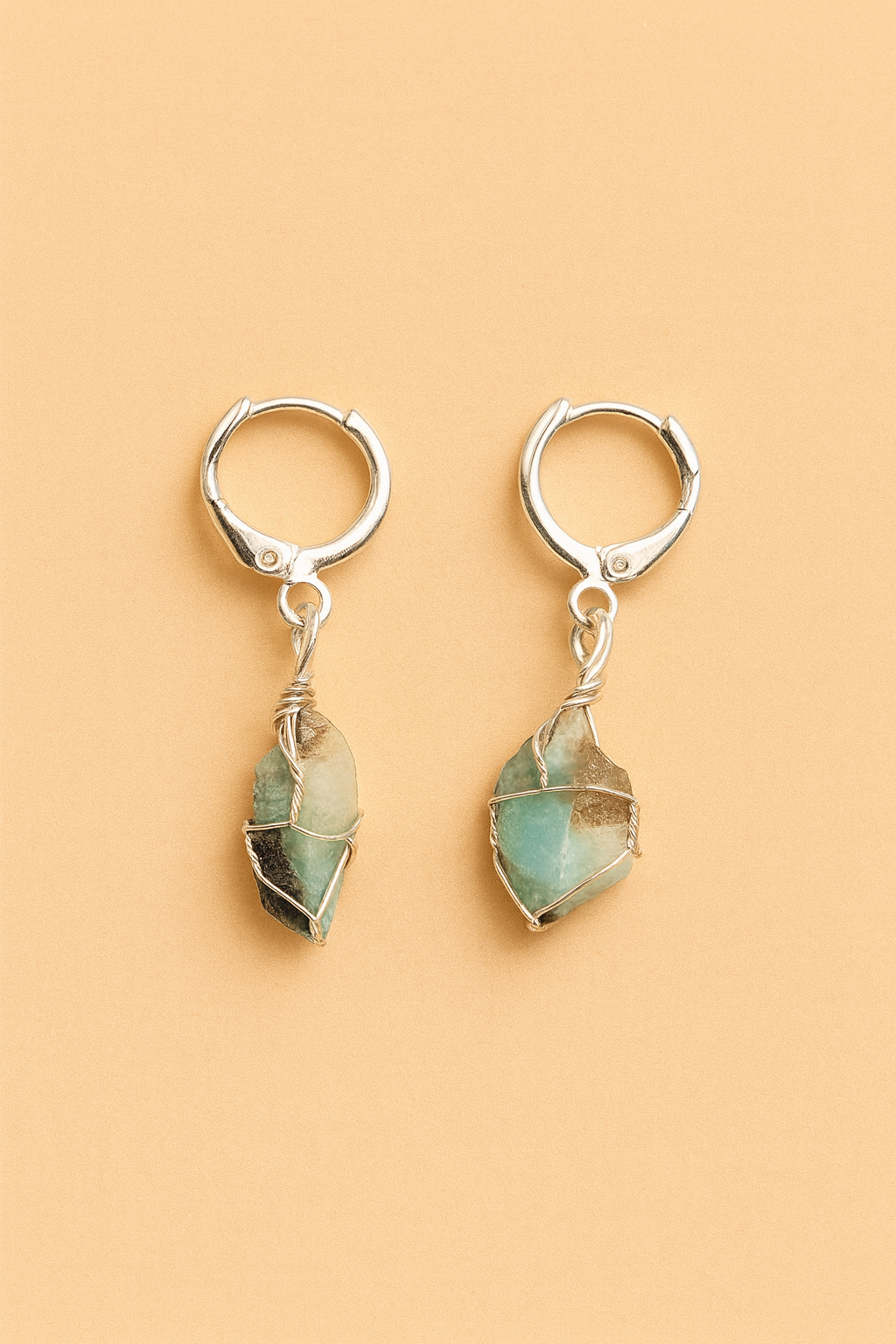Amazonite Crystal Drop Earrings