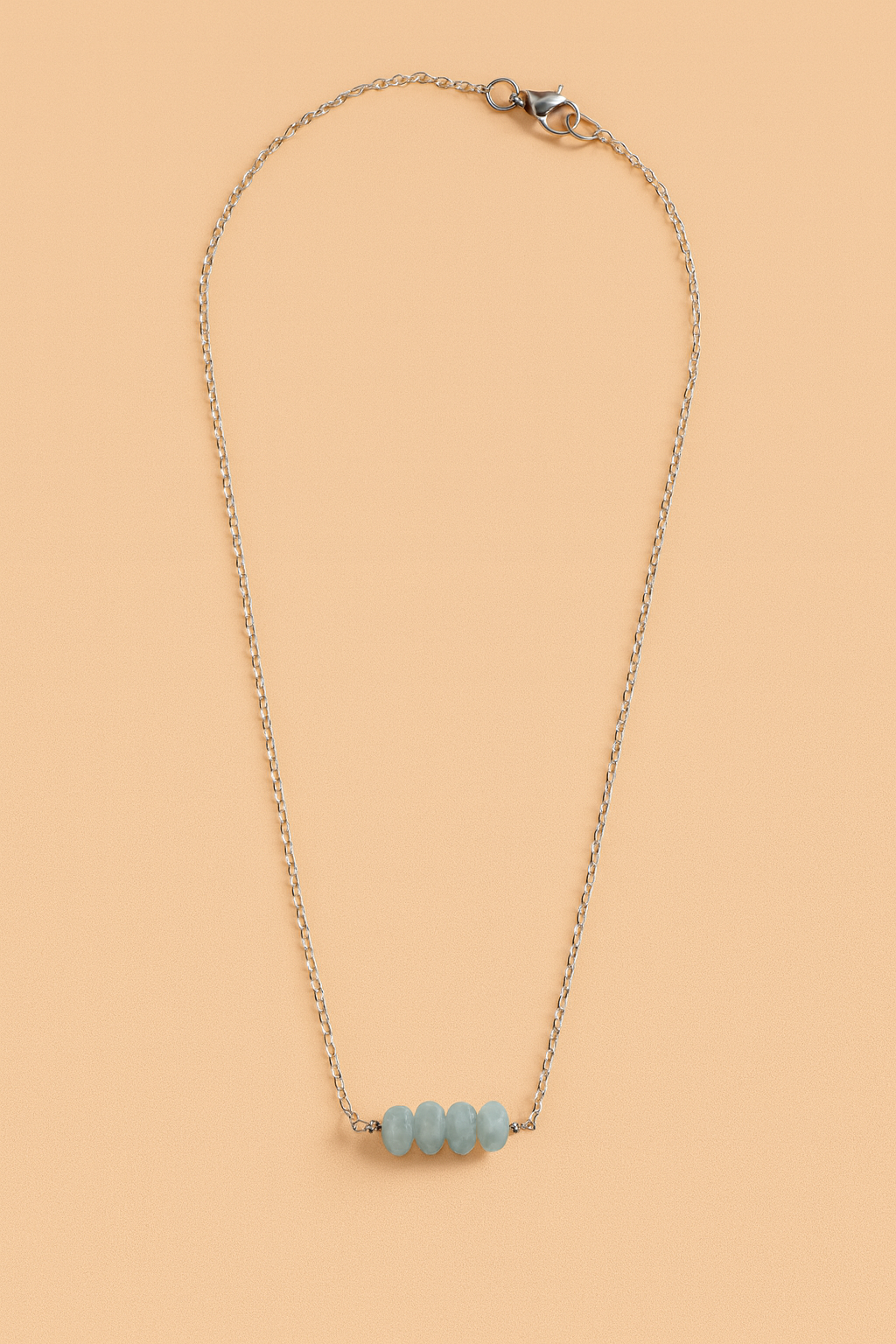Serene Aqua Bead Necklace