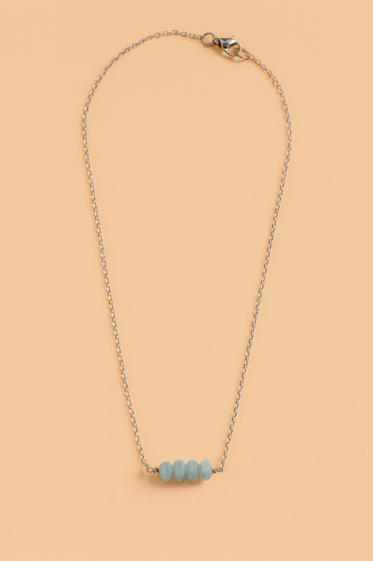 Serene Aqua Bead Necklace