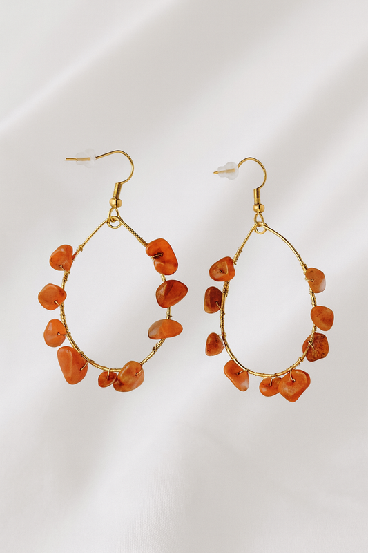 Sunset hoop earrings
